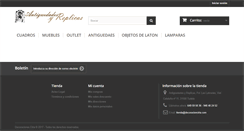 Desktop Screenshot of antiguedadesyreplicas.com